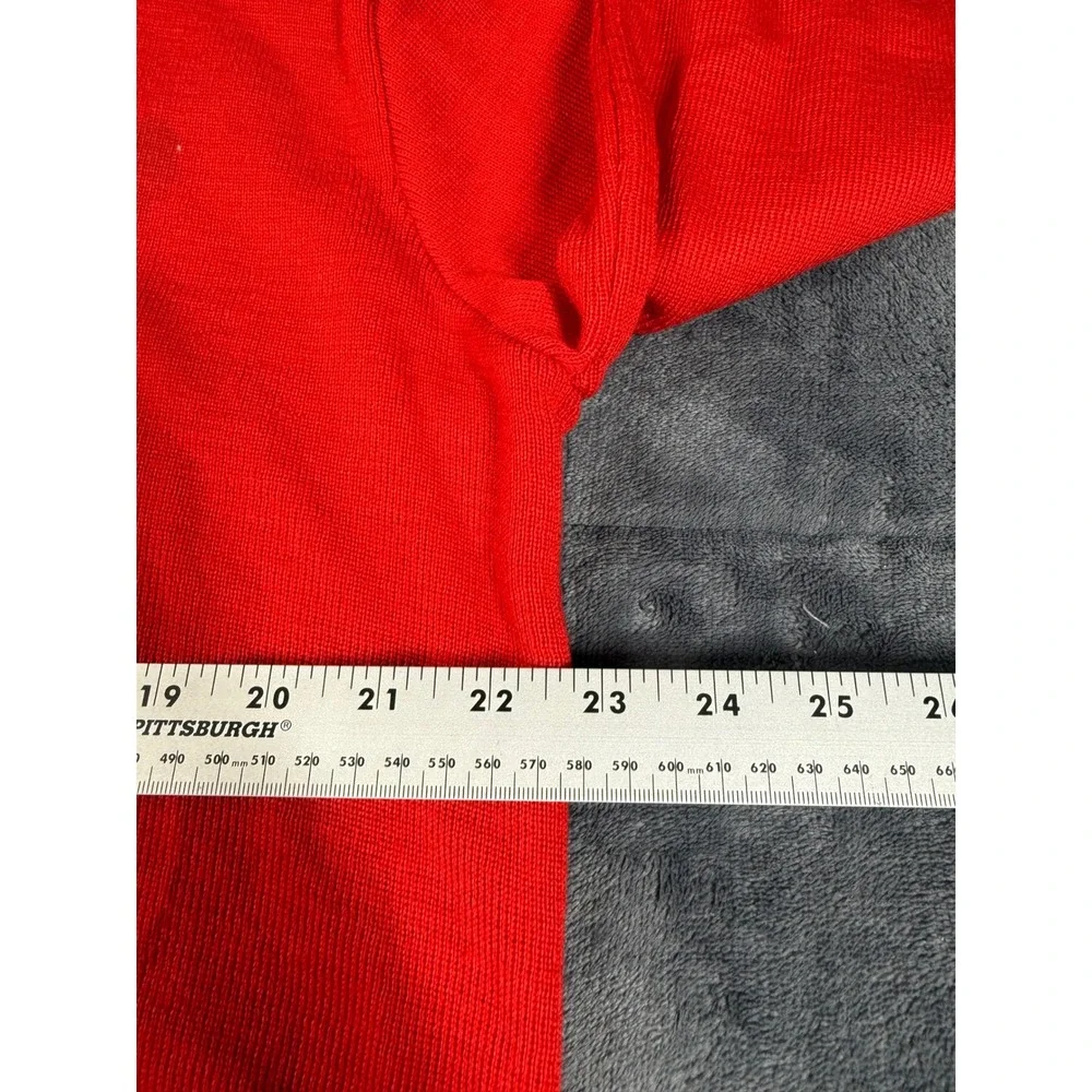 HySport‎ International Australia Wool V Neck Sweater Red Mens Size 22 Vintage
